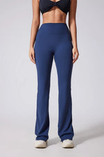 DIAS FIT JOY Women's Hip lifting flared pants high waisted yoga fitness pants sports micro flared yoga pants wide leg pants