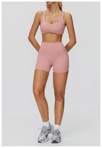 Women Yoga Suit Tracksuit Sports Bra High Waist Legging Shorts Outfit Gym Set Fitness Running Workout Clothes Push Up Sportswear