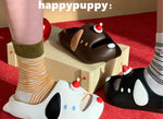 Cute Cartoon Dog Indoor Street Slippers For Women Summer House Shoes Soft EVA DIY Funny Birthday Hat Girls Home Beach Slides