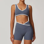 Yoga Set2 Pieces Workout Outfits Fitness Sportswear Gym Tracksuit High Waist Leggings Sports Bra Athletic Wear Women Clothes