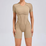 Short Jumpsuit Gym Clothes For Women Sportswear Fitness Overalls Backless Scrunch Booty Yoga Suit Sports Set Outfit