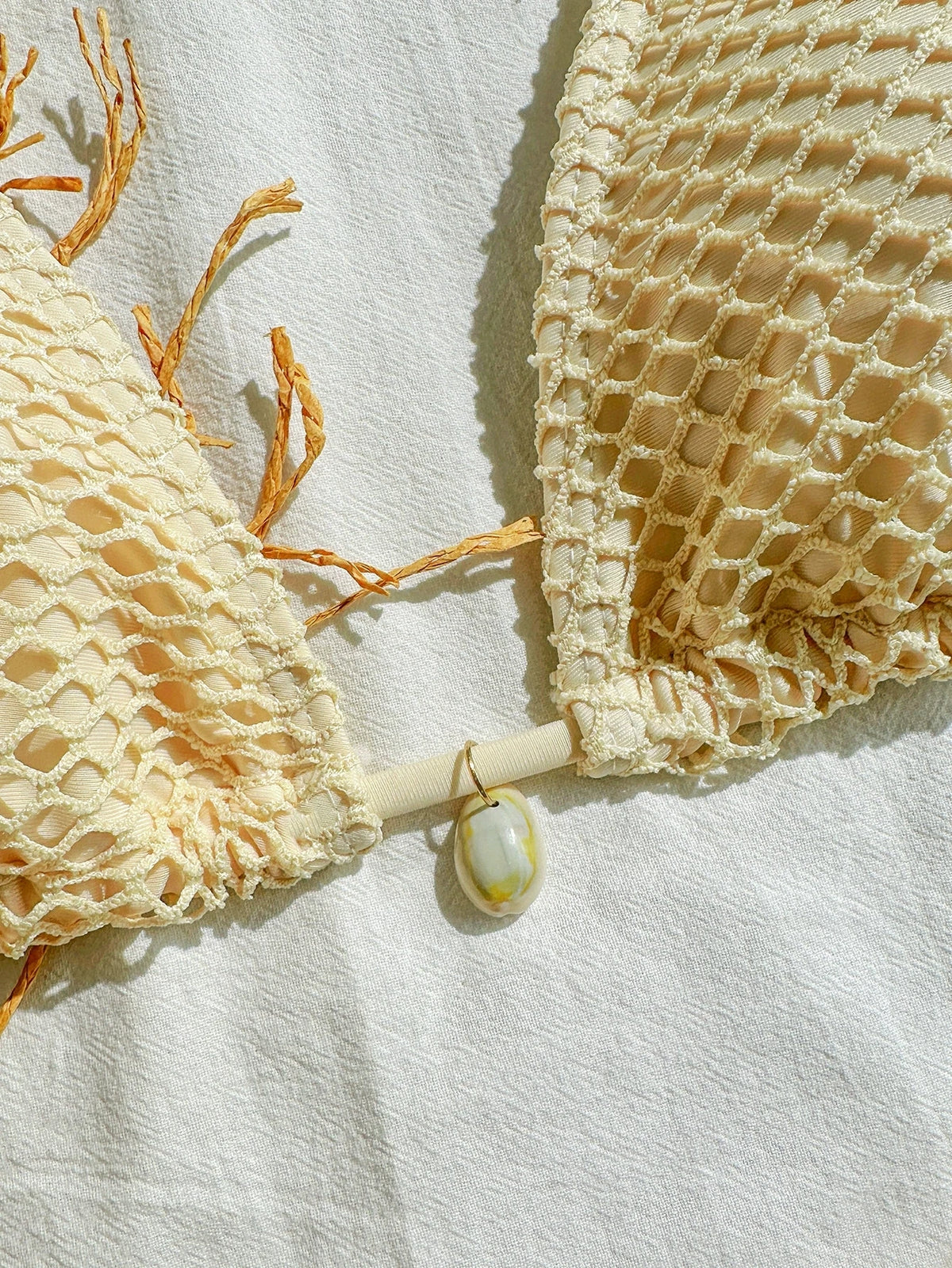 DEKA White Shell String Bikini Women Luxury Push Up Bra Tie Side Thong Swimsuit Brazilian Beach Bathing Suit Micro Swimwear