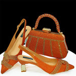 Doershow Lastest Italian Design Fashion Style Ladies Shoes with Matching Bag Set 2024 Nigerian Shoes and Bag Set HAS1-5