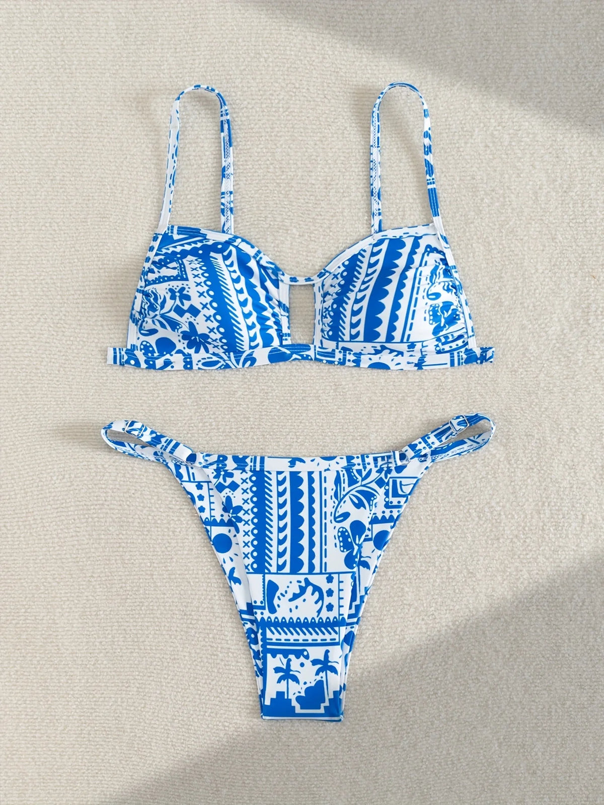 ZTVitality Print 2 Piece Bikini Set 2025 New Arrival Biquini Push Up Sexy Swimsuit Women's Swimwear Summer Beachwear Brazilian