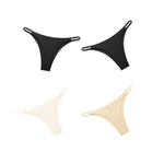 4Pcs/Set Women Ice Silk Low Rise Briefs with Decorative Side Buckle Sexy Brazilian Panties Seamless Underwear Lingerie S-XL