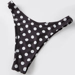 2026 Fashion Women's 2 Piece Bikini Set for Beach Pool Dots Print Swimwear Halter Bra and Low Waist Briefs Bathing Suits