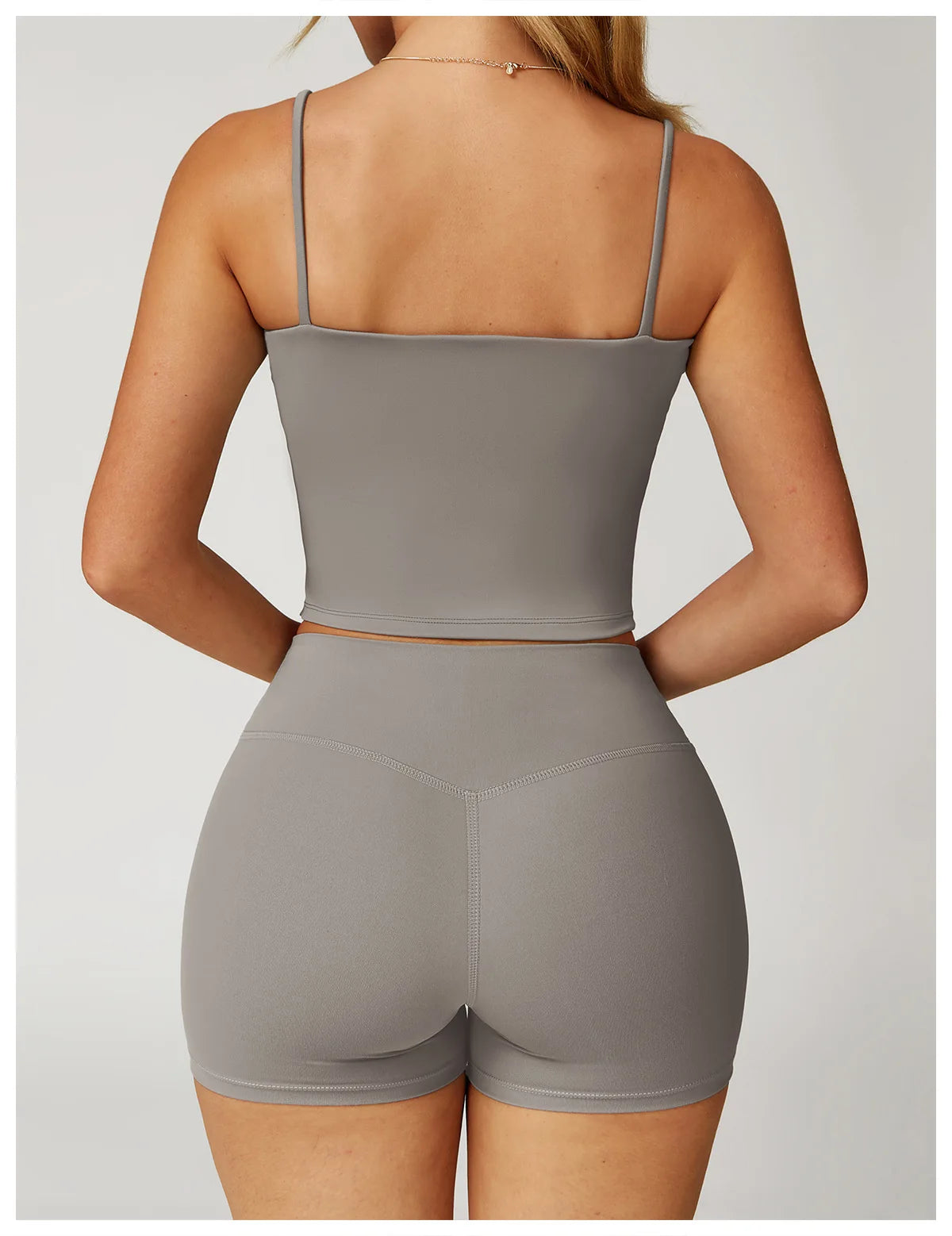 Yoga Shorts Set Women Sports Tank Top with Tight Fitting High Waist Pants Fitness Suit Summer Running Exercise Workout Clothes