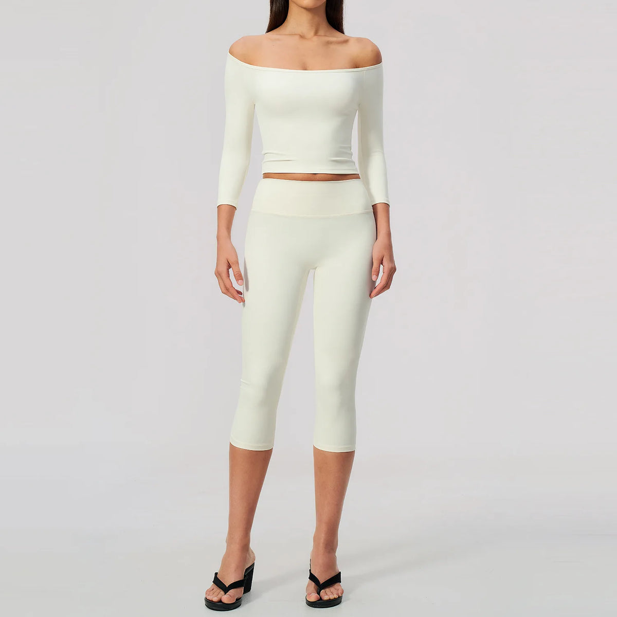Fashion Mid Sleeve T-shirt Yoga Suits Tight Fitting Slim Sports Tops High Waist Peach Hip Mid Pants Gym Running Fitness Outfits
