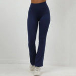 Women's Seamless Yoga Leggings Pants Sports Fitness Peach Hip-lifting High Waist Slimming Dance Training Workout Flared Pants