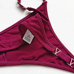 Sexy Thong for Women Underwear Briefs Seamless Panties Flower Low Rise Luxury Metal Buckle G String Bikini Girls T Pants Panty