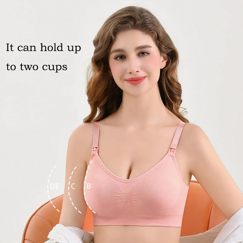 Nursing women's Wire-free Front Buckle Pregnant Bra Plus Size Nursing Adjustable Push-up Bra Underwear Plus Up