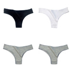 4Pcs/Set Cotton Panties Women Breathable Briefs Soild Underwear Female Underpants Low Waist Brazilian Panty Sexy Lingerie M-XL
