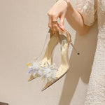 GoldHeels Women Shoes 2026 Spring Pumps Slip on Sandals Ladies Pointed Wedge Latest Transparent Stiletto Basketball Platform L