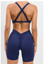 Seamless Yoga Fitness Sets Women High Waist Hip-Lifting Shorts & Sports Bra Workout for Running Gym