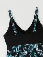 Strappy Printed Tankini 2026 Large Plus Size Swimsuit Women Beach Dress Swimwear Female Bathers Bathing Swimming Swim Suit 4XL