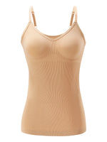 Women's Solid Multi-Color Soft Shaping Camisole Body-Hugging Long Tank Top with Adjustable Straps Breathable ComfortableLingerie