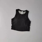 Women's Quick-Drying Breathable Yoga Vest for Fitness And Pilates Tight-Fit Exercise Top with Fixed Chest Cushion