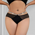 1pcs Plus Size 1XL-4XL Sexy Women Mesh Panties Low Waist Breathable Comfortable Lady Briefs Female Underwear Elegant Underpants