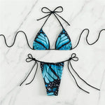 Sexy Butterfly Print Swimwear String Bikinis Set Micro Extremo Mini Thong Swimsuit Women Bathing Suit Triangle Bikini 2026 Mujer