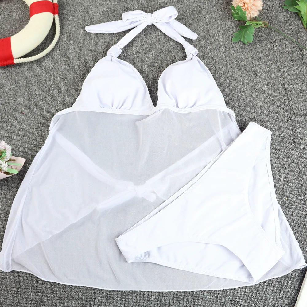 Tankini Swimwear Women 2025 Sexy Swimsuit Summer Bathing Suit Bikini Set Plus Size Women's Swimsuits Beach Wear Swimming Suit