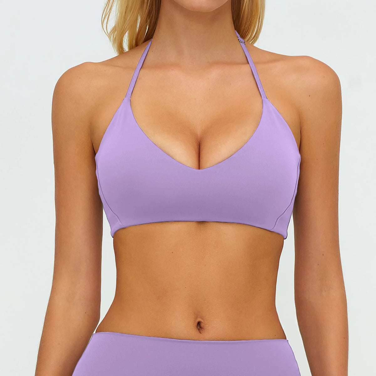 Hanging Neck Yoga Bra Women Sports Bra Breathable Shock Proof Gym Workout Fitness Push up Top Running Active Sportswear Vest Bra