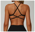 Gym Bras Cross Shoulder Straps Sports Underwear Anti-Sweat Fitness Top Women Yoga Bra Shockproof Crop Top Push Up Workout Tops