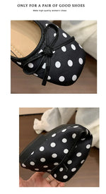 2026 New Polka Dot Women Ballet Flats Comfort Round Toe Shoes Street Style Soft Sole Ladies Eelgant Dress Slip on Loafers Shoes