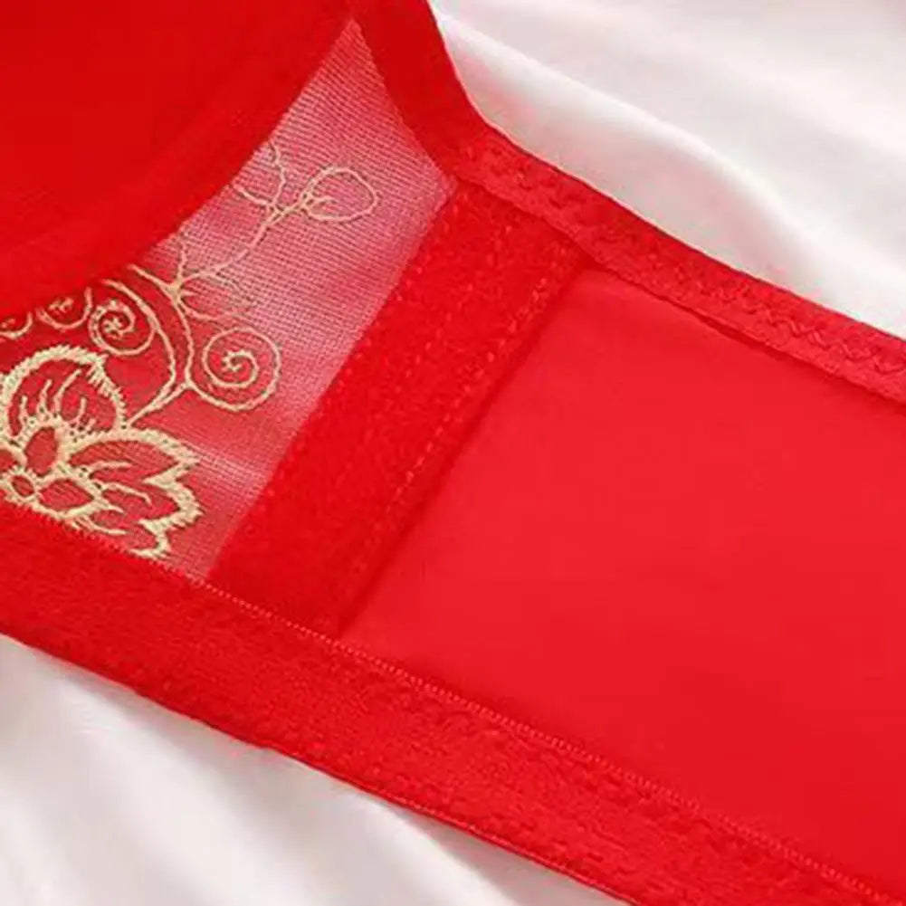Women's Bra Comfortable Bra Lace Jacquard Trim Soft Adjustable Supportive Bras for Middle-Aged Elderly Women