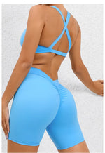 Seamless Yoga Fitness Sets Women High Waist Hip-Lifting Shorts & Sports Bra Workout for Running Gym
