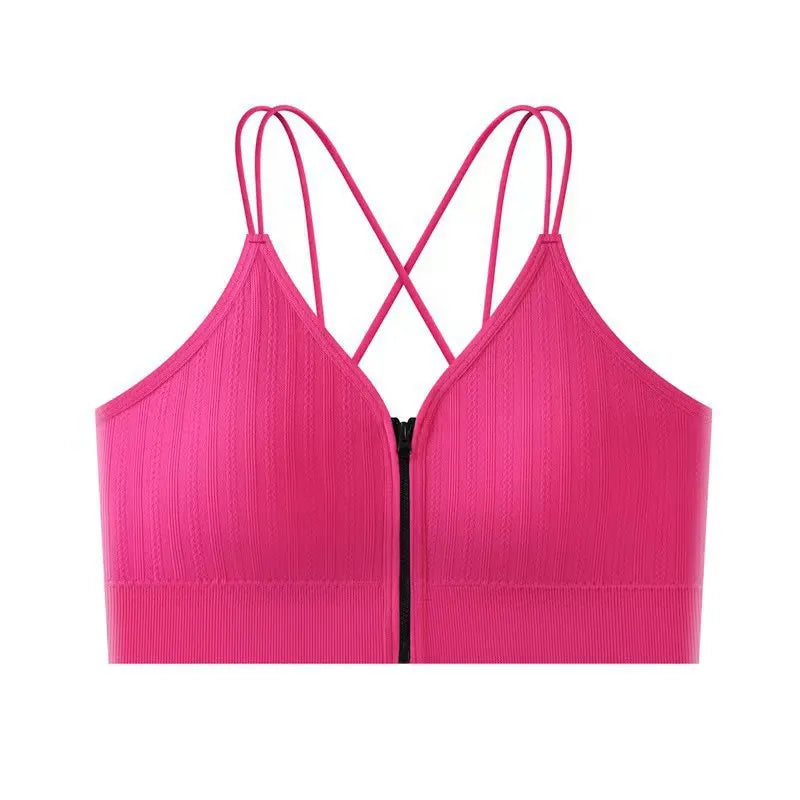 Seamless Bra Women Front Zipper Tube Tops Wrapped Chest Vneck Wireless Bra Comfort Tube Bra Beauty Back Underwear Sports Vest