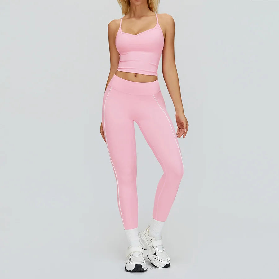 Women Yoga Set 2/3PCS Gym Clothes Long Sleeved Sportswear Yoga Suits Fitness Tracksuits Sport Outfits Crop Tank Bra Gym Leggings