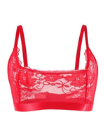 1pcs Sheer Floral Lace Wire-Free No Pad Bra Underwear Adjustable Strap Unlined Brassiere Sexy Lingerie Elegant Women's Bras
