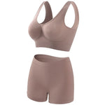 Women Seamless Bra Set Female Bra Tanks Low Waist Boyshorts Underwear Sexy Casual Sports Panties Lingerie Set S-5XL Intimates