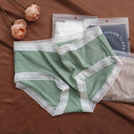 3Pcs/Set Low Rise Briefs Women Ice Silk Panties Breathable Seamless Underwear Solid Color Female Underpants Sexy Lingerie M-XL