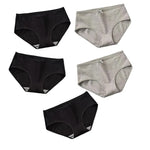 5Pcs/Set Cotton Briefs Women Panties Sexy Lingerie Women's Underpants Low Waist Panty Comfy Breathable Seamless Underwear
