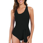 One Piece Women Swimwear 2025 Strapless Ruffle Tummy Control Bandeau Swimsuit Removable Strap Slimming Women's Bikinis