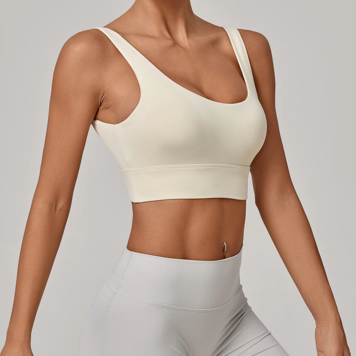 Running Sports Bra Women High Support Open Back Yoga Breathable Slim Fit Fitness Pilates Tank Top With Removable Pads
