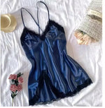 Sexy Lace Patchwork Camisola Lingerie Nighty Wedding Silk Dress Sleep Wear Nightdress Clothes Women's Nightgowns Sexy Nightwear