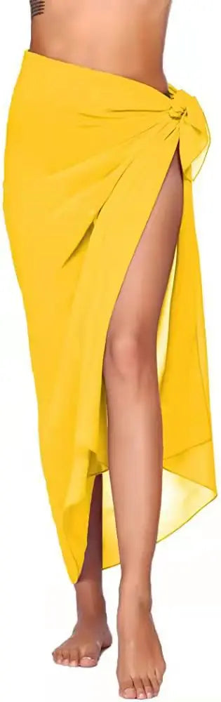 Women's Beach Long Skirt Chiffon Swimsuit Coverups Summer Bikini Wrap Sheer Scarf for Swimwear Cover Ups Sexy Bikini Wrap Shawls