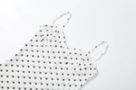 FDYOUI Woman Clothing Elegant Spaghetti Strap Polka Dot Midi Dress Ladies Sexy Lace Patchwork Sleeveless Slim Party Club Dresses