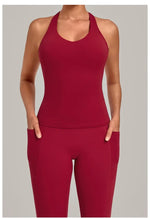 Women's Seamless Yoga Vest Sports Fitness Gym Beauty Back Top Nude Slim Fit Training Running Workout Vest
