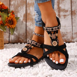 Women Wedge Sandals Soft Bottom Low Heels Sexy Woman Non-slip Shoes Summer Footwear Bohemia Style Summer Platform Sandals Women