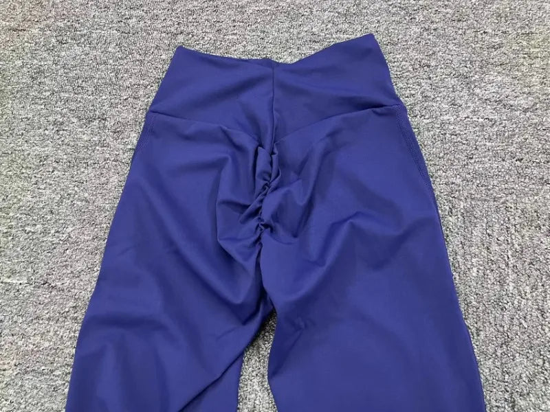 Women's Seamless Yoga Leggings Pants Sports Fitness Peach Hip-lifting High Waist Slimming Dance Training Workout Flared Pants