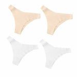 4Pcs/Set Ice Silk Low Rise Panties Seamless Underwear Women V-Shaped Briefs Quick-Drying Sports Thongs Female Underpants S-L