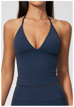 Sexy V Neck Yoga Vest Women Quick Dry Shockproof Slimming Sports Tank Top Cloud Feeling Sanded Workout Fitness Running Vest