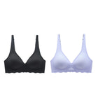 2Pcs/Set Seamless Bras For Women Wireless Push-Up Underwear Female Sexy Lingerie Deep V Brassiere Sleep Soft Intimates