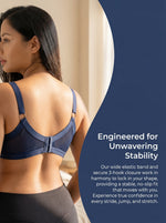 Full Cup Sports Bra Plus Size Wirefree Cross Back Strappy Design Gym Yoga Running Exercise Padded Tank Top Activewea MR3678