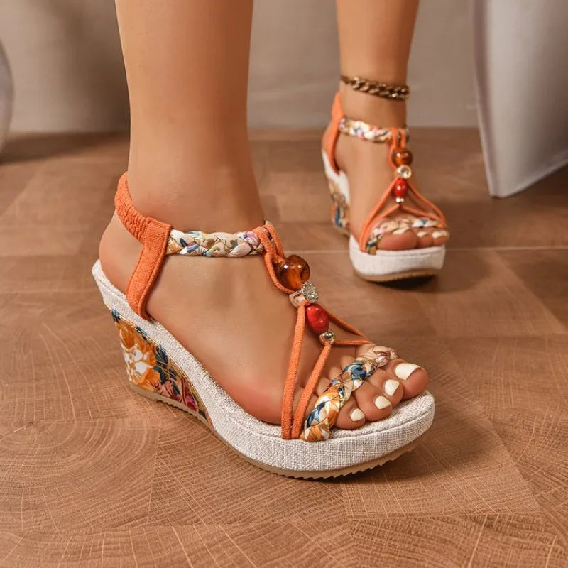 Women Wedges Sandals 2026 New Summer Fashion Designer Shoes for Women High Quality Platform Sandals Casual Outdoor Sandals Women