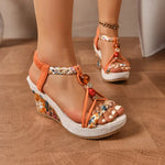 Women Wedges Sandals 2026 New Summer Fashion Designer Shoes for Women High Quality Platform Sandals Casual Outdoor Sandals Women