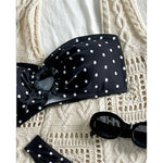 XS - L Polka Dot Bandeau Brazilian Bikini Women Swimwear Female Swimsuit Two-Pieces Bikini Set Bather Bathing Suit Swim V7711